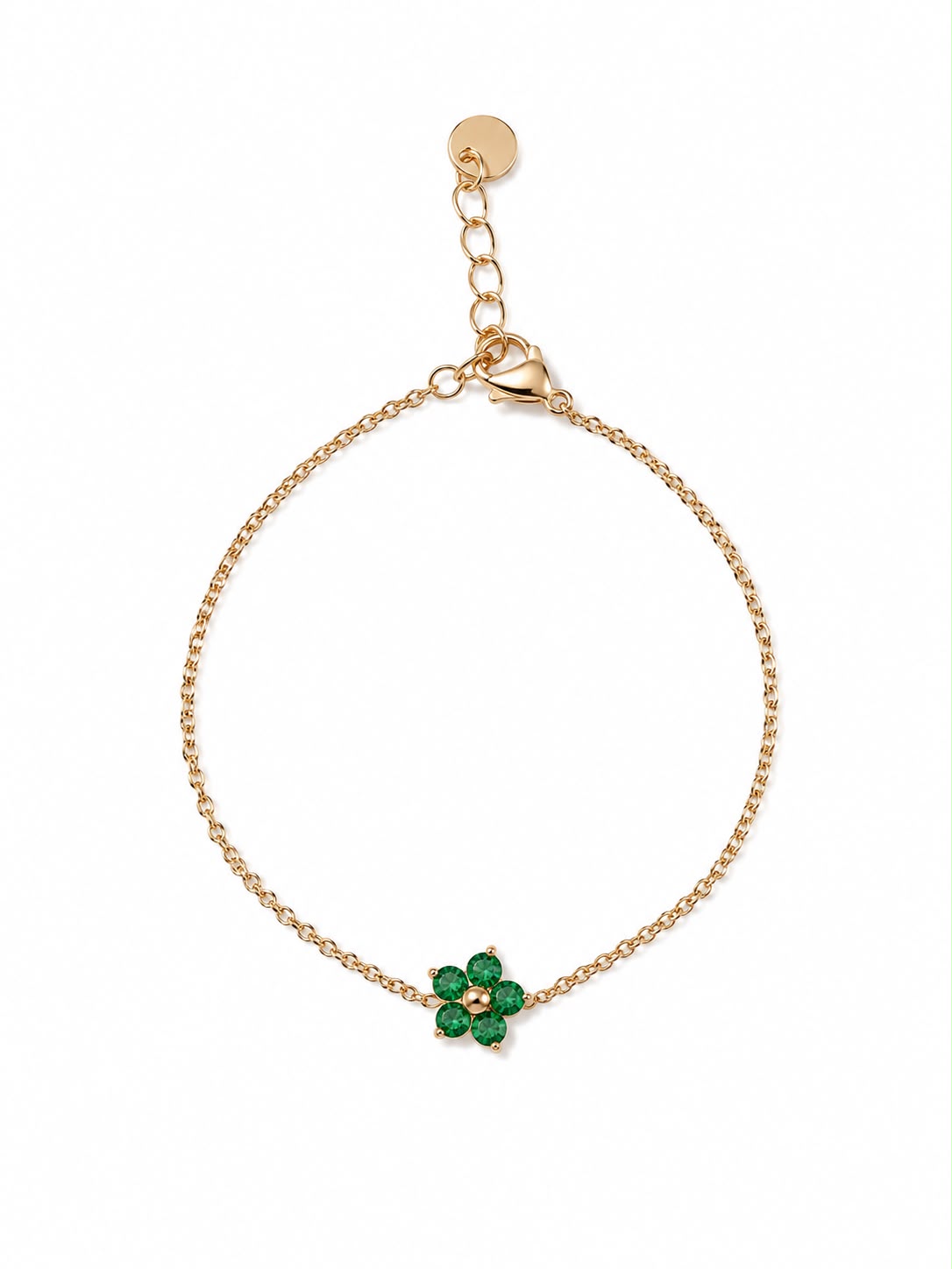 Green flower bracelet
