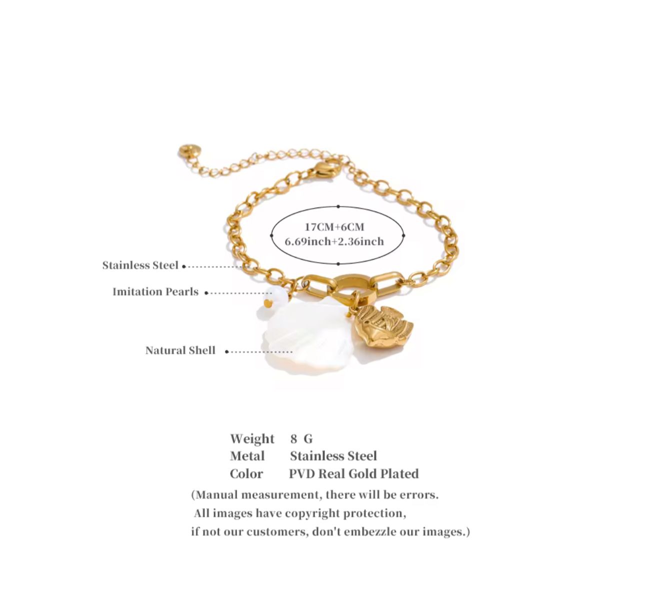 Fish shell bracelet
