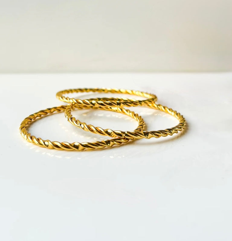 Golden Bangles 2-2.2 Size