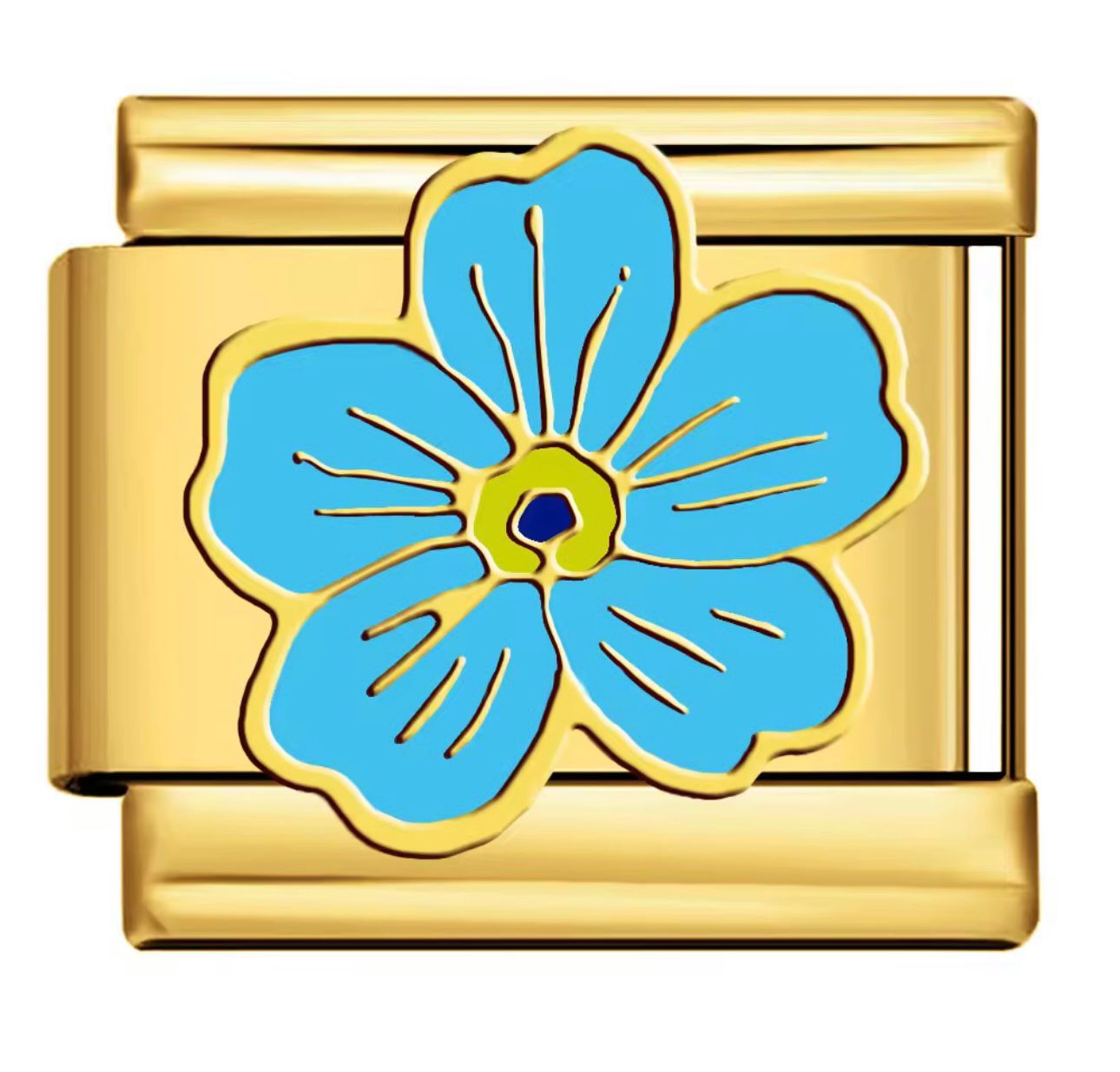 Blue flower charm