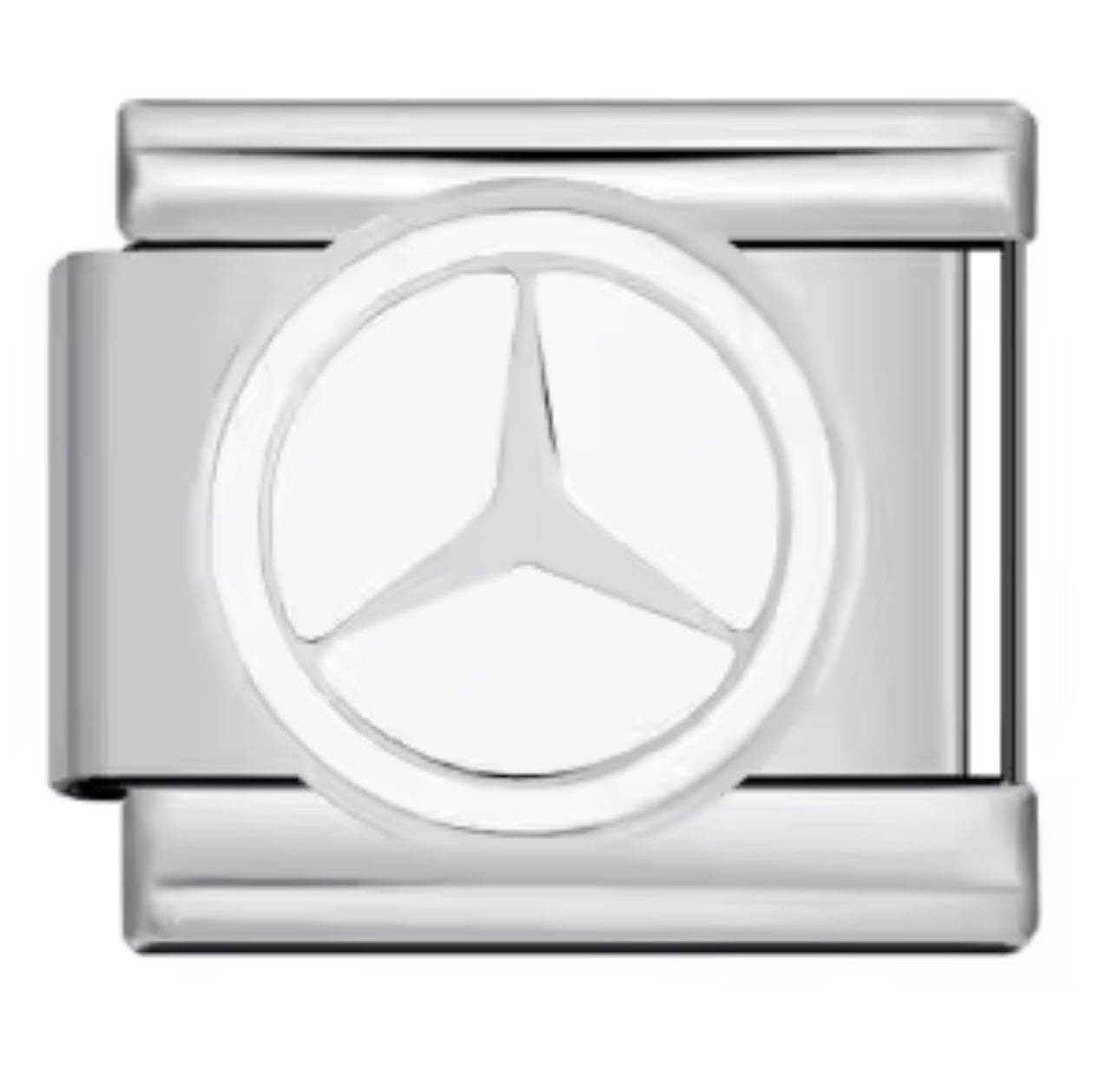 White Mercedes Charm
