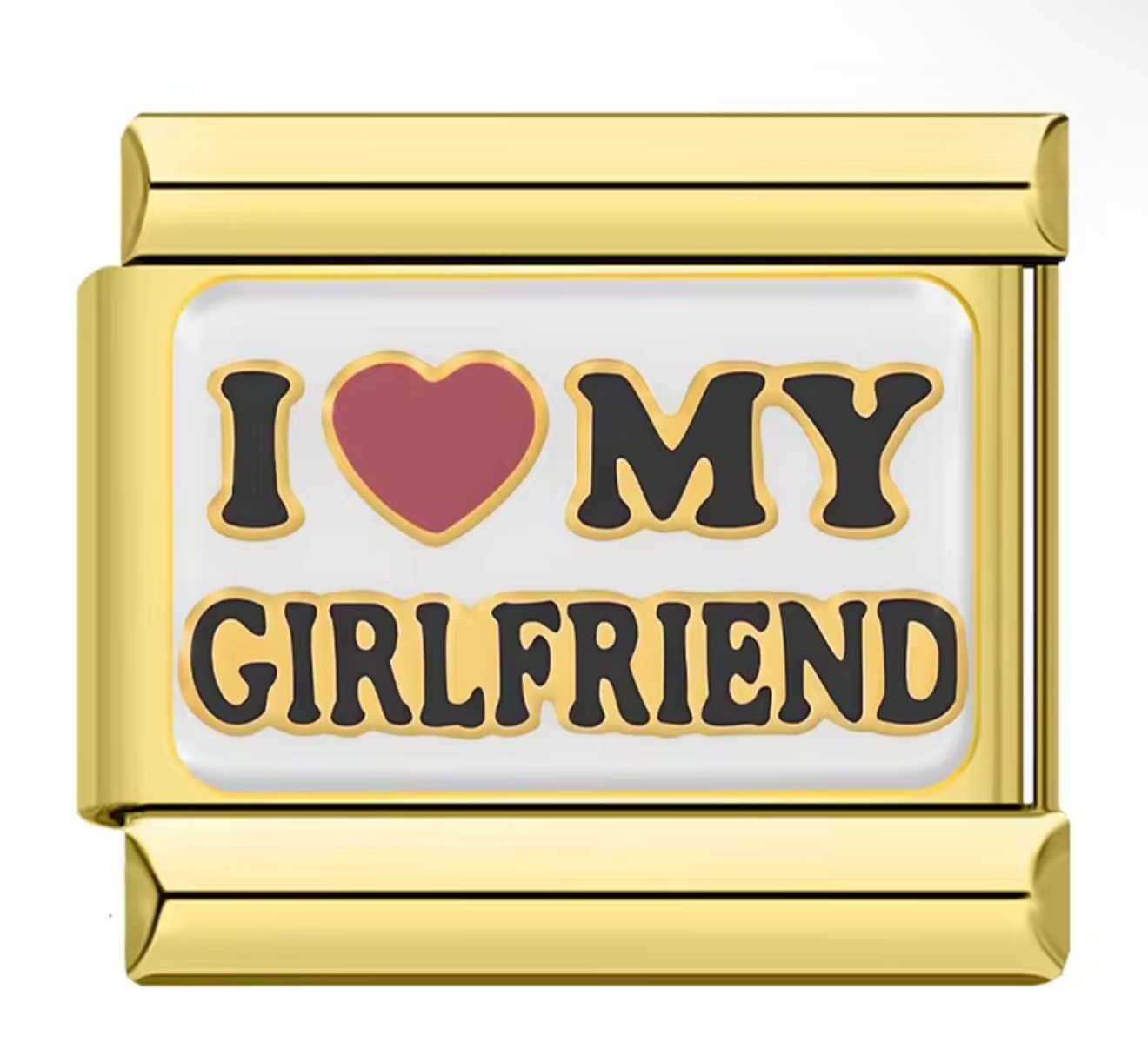 I love my GF charm (Gold)