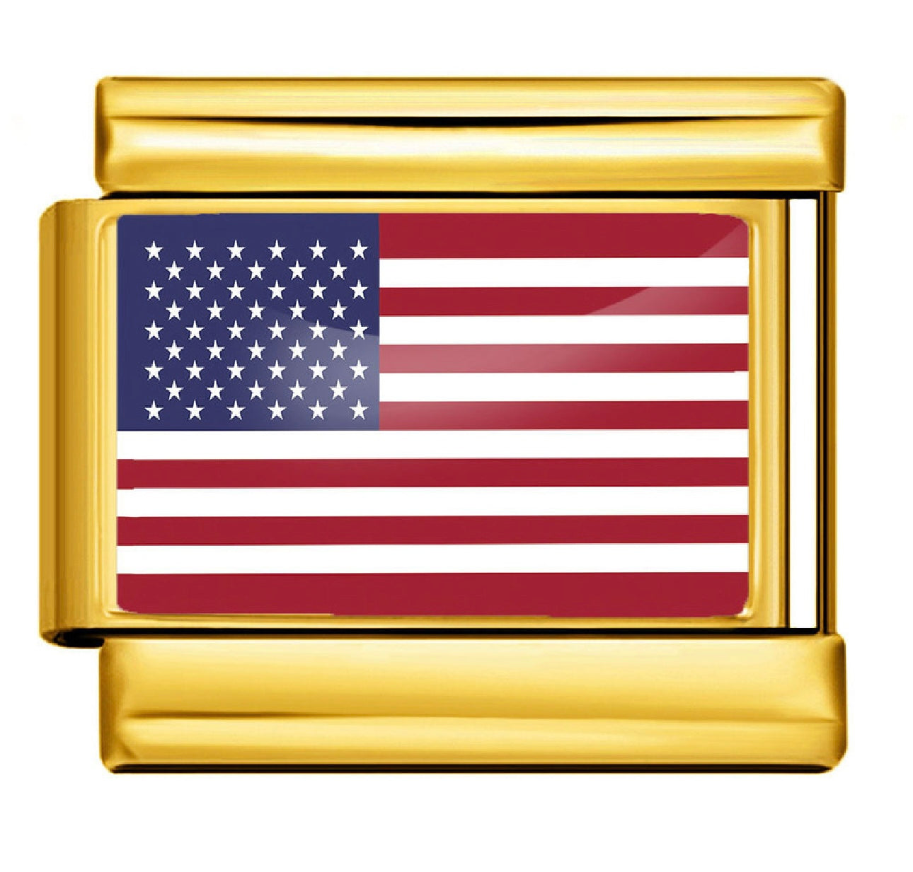 Gold base USA Charm