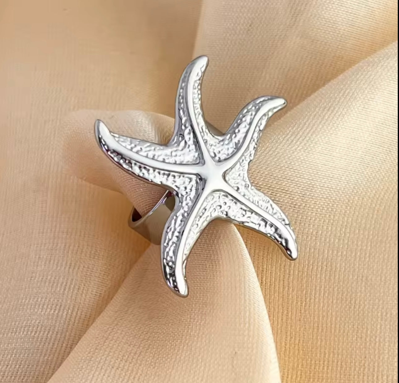 Silver Shell Set of 4 Rings