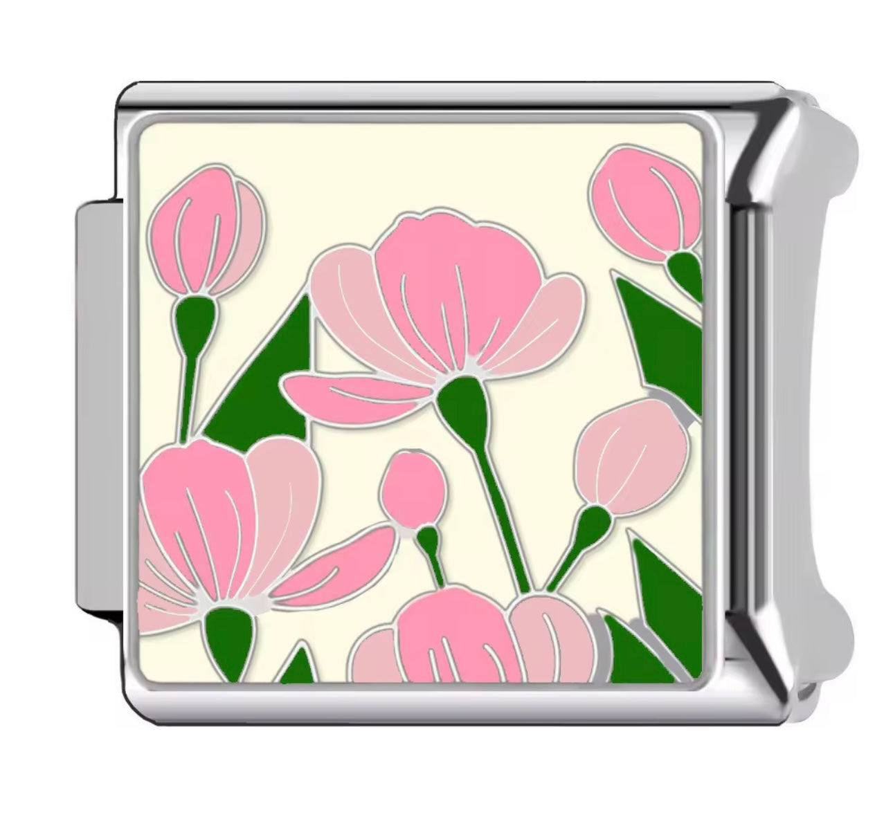 Pink lily charm