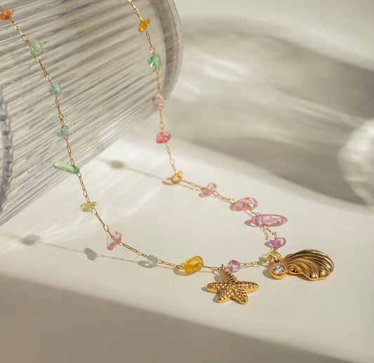 Crystal charm shell Bracelet