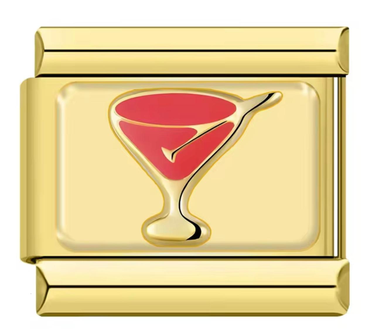 Drink glass charm