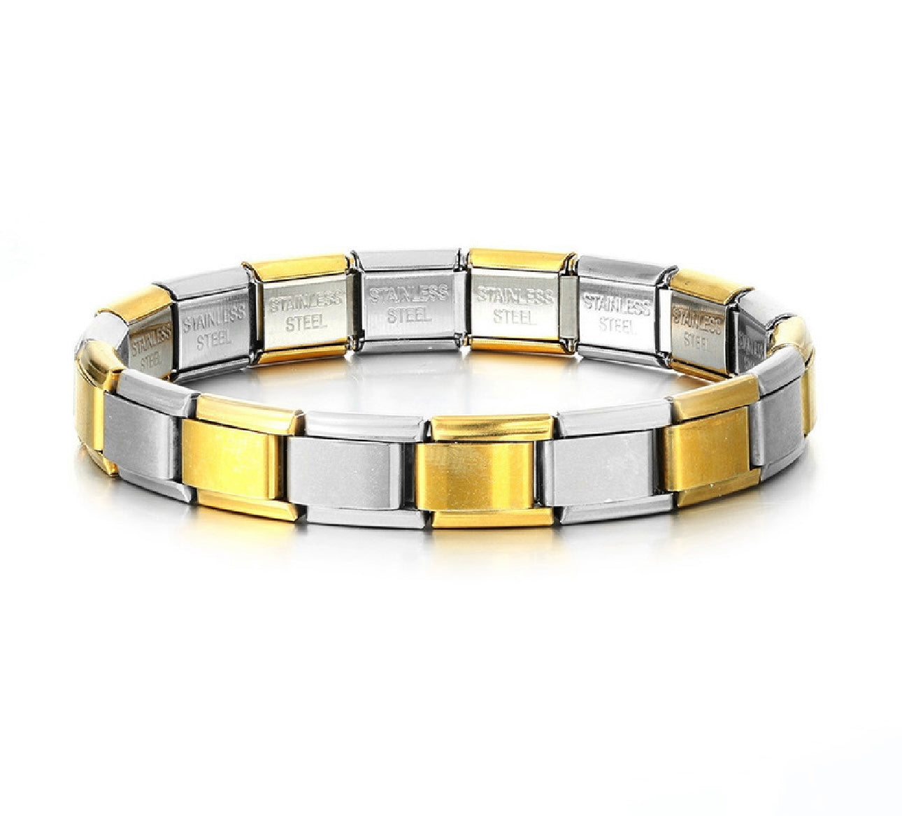 Golden silver italian bracelet