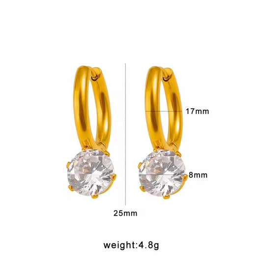 Diamond hoop Earrimgs