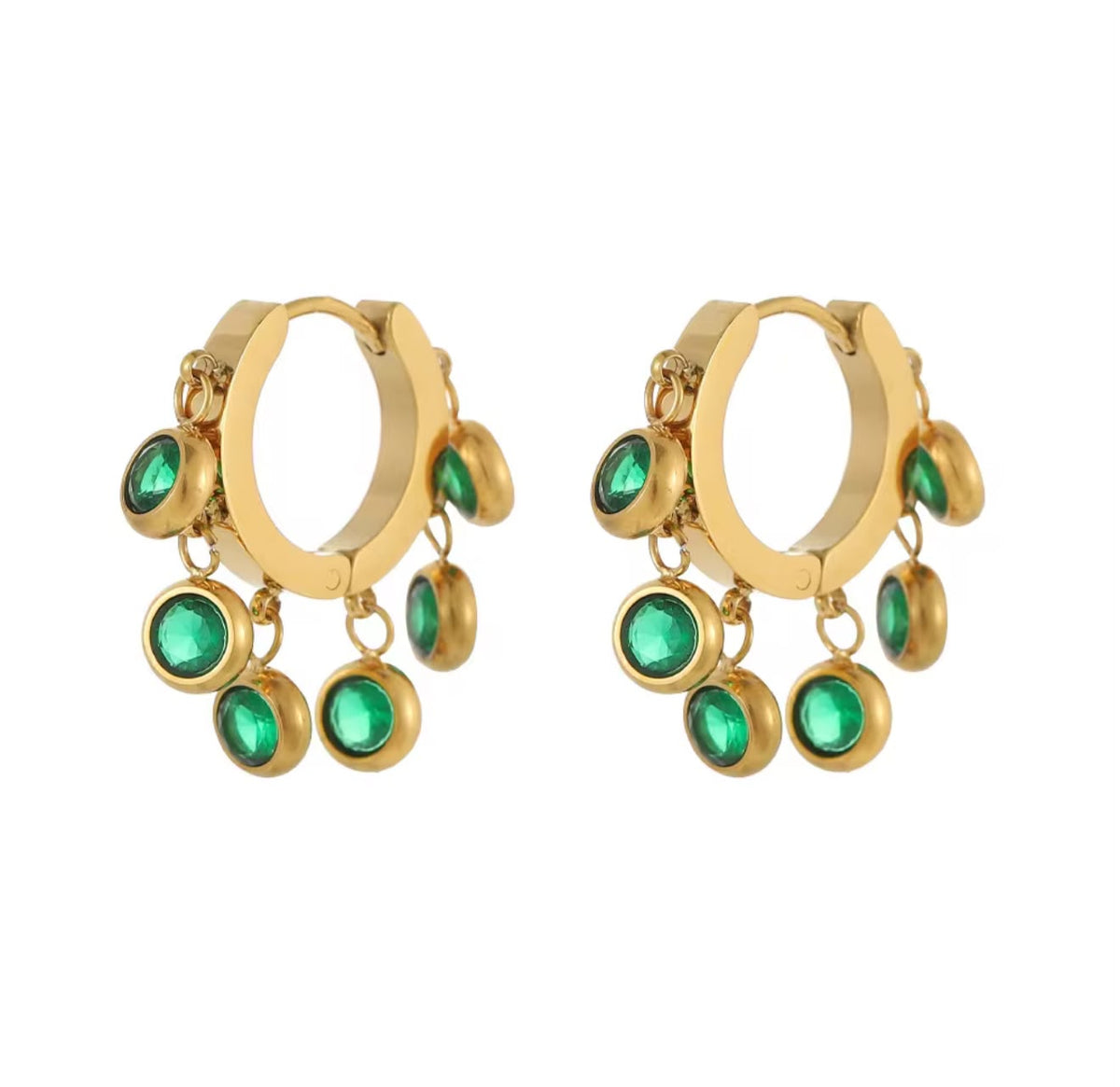 Emerald Dangling earrings