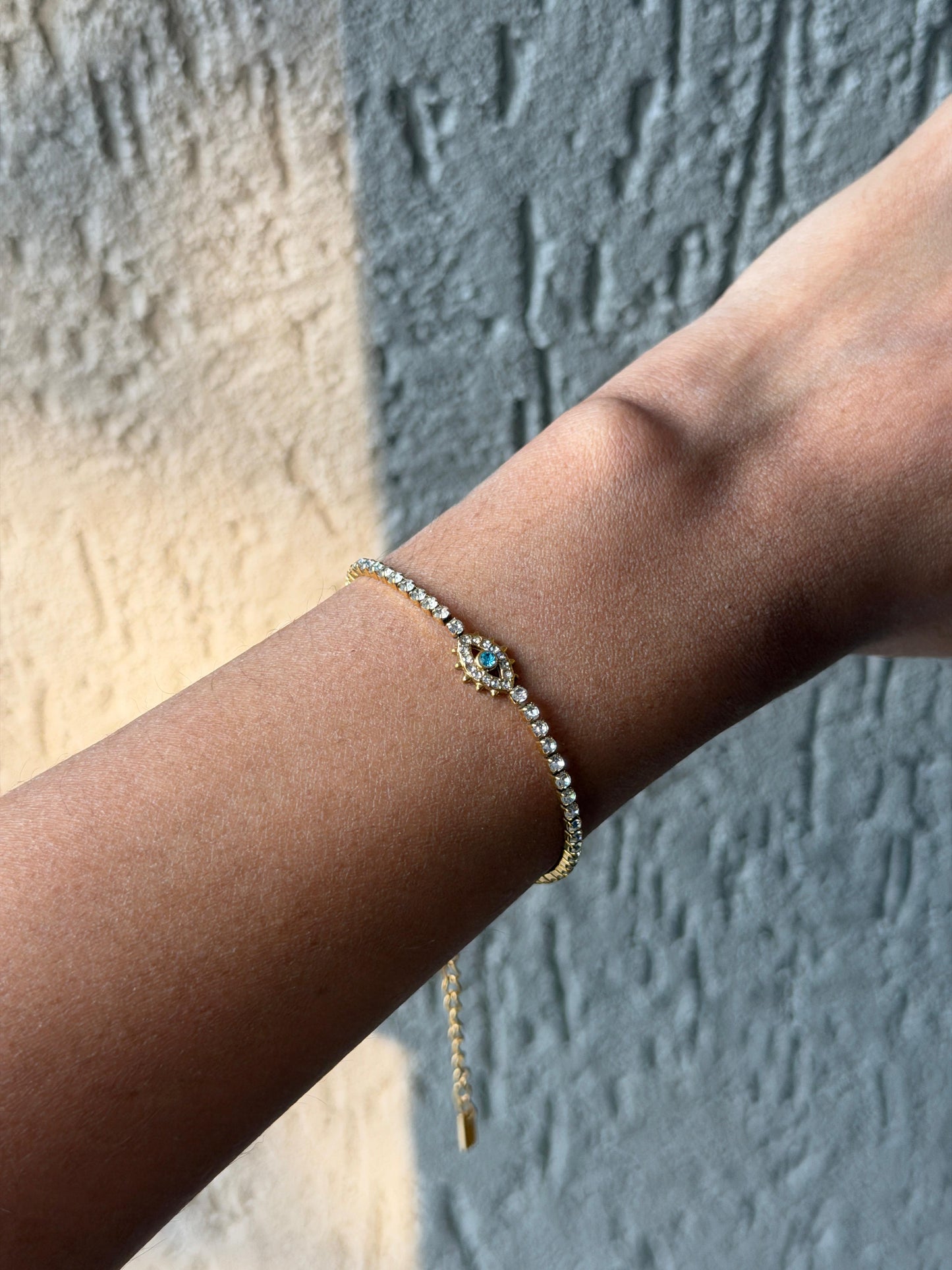 Ocean Evil eye tennis bracelet