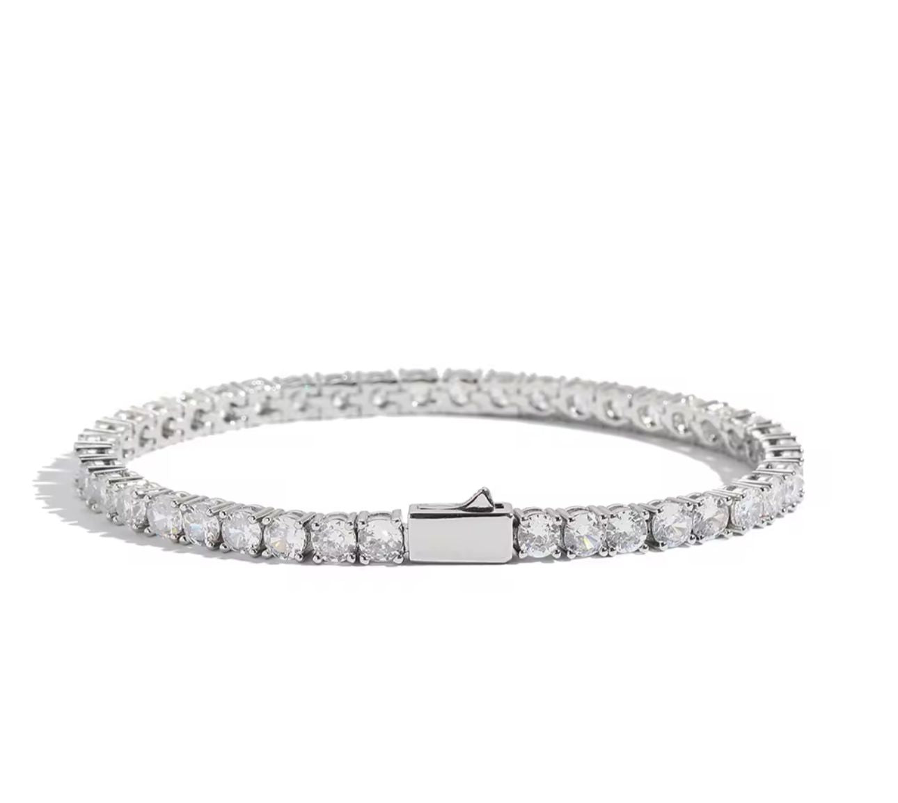 Micro Tennis bracelet in white- 4mm