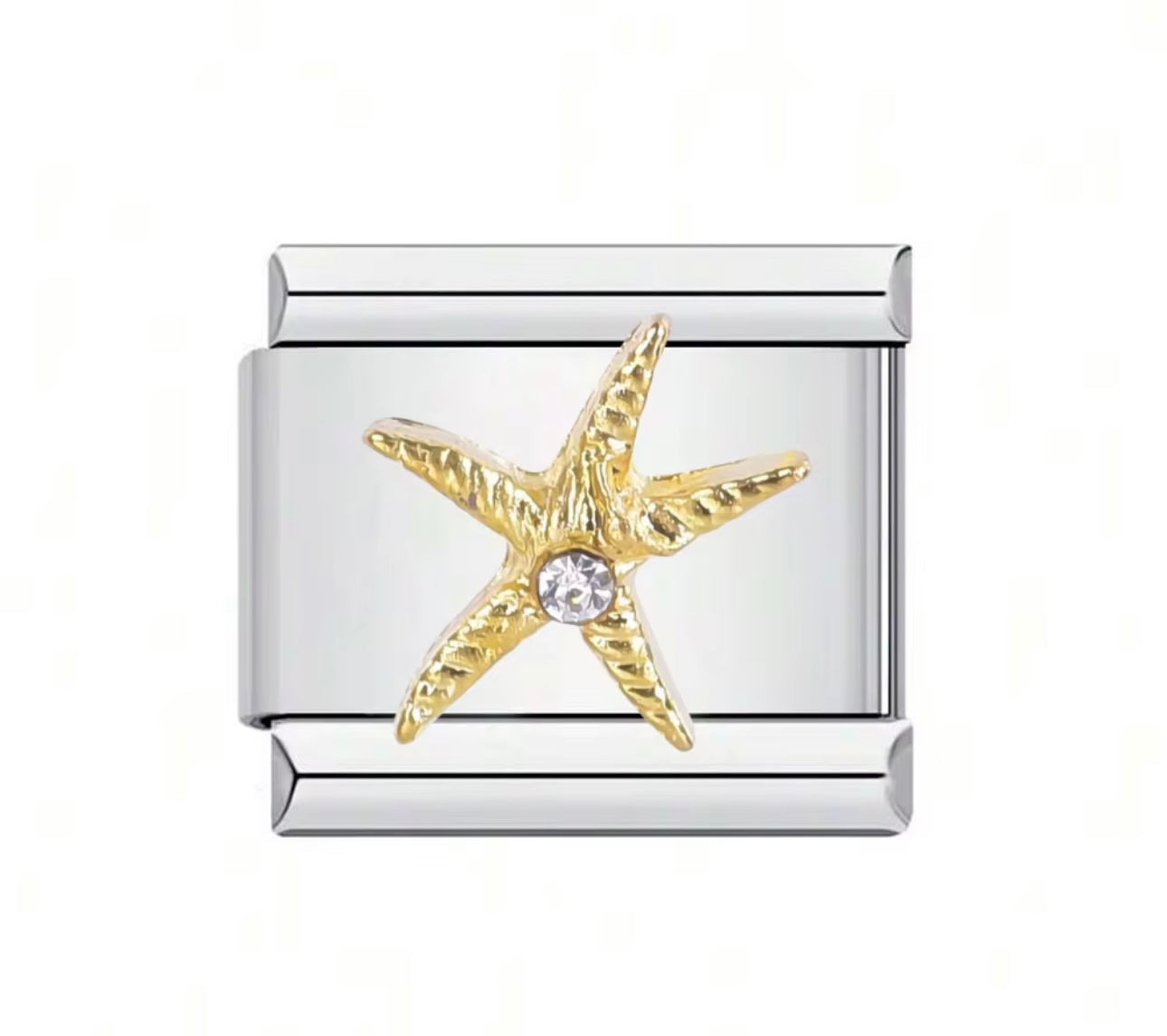 Golden star fish charm
