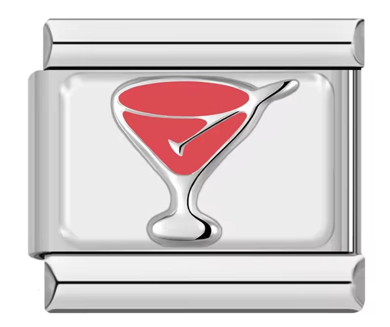 Drink glass charm