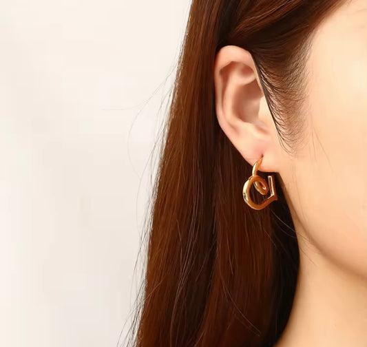 Interlocked Heart Earrings