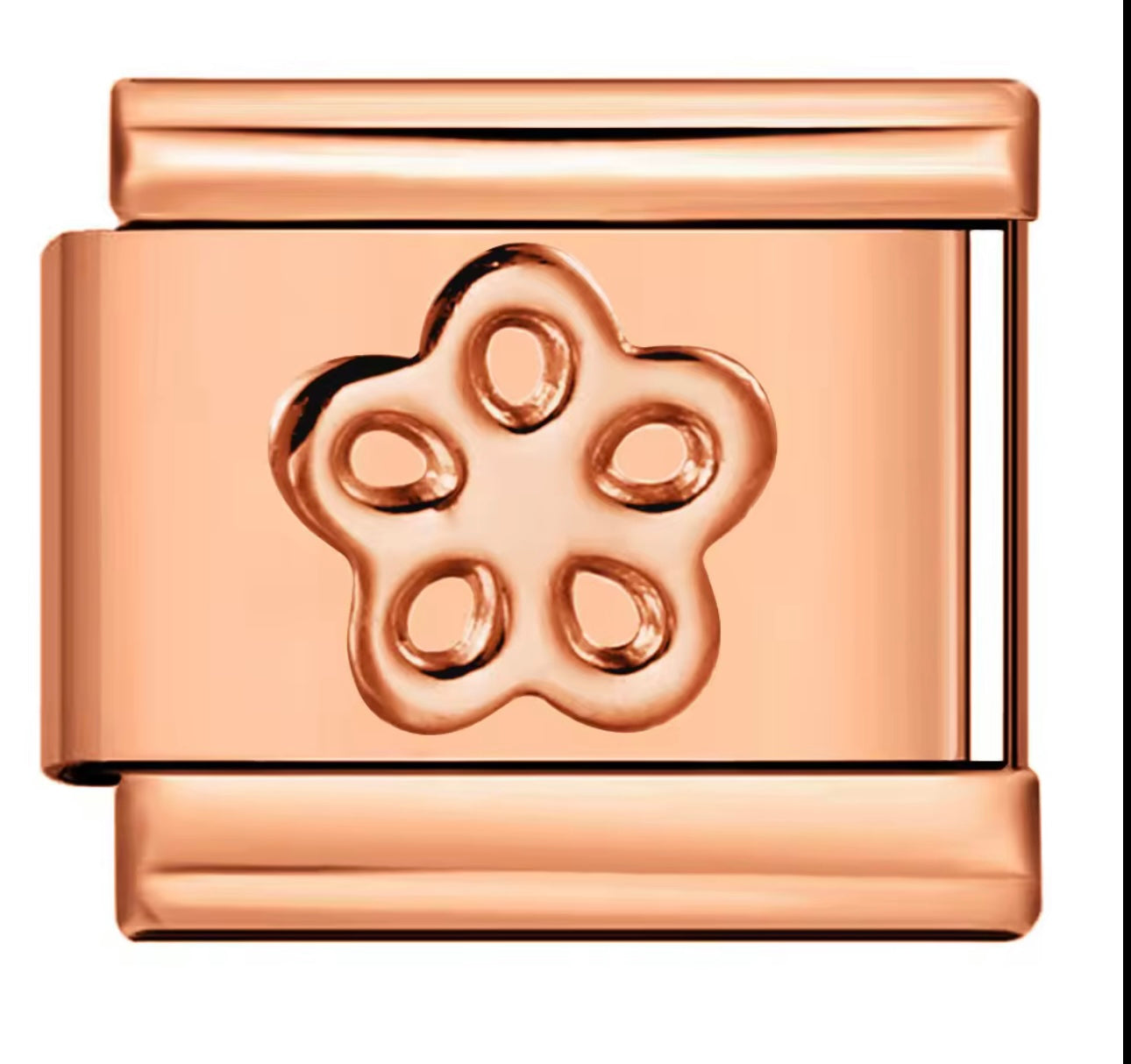 Flower rose gold Charm
