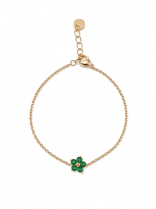 Green flower bracelet