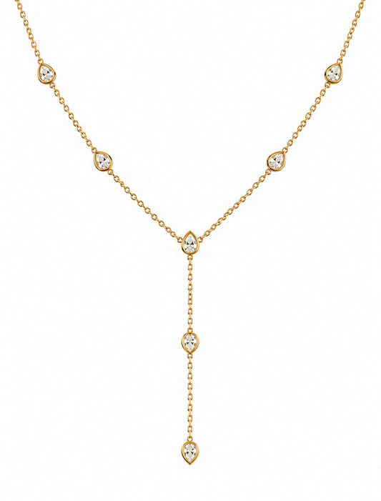 Pear Y necklace