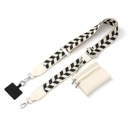Zebra bag phone strap