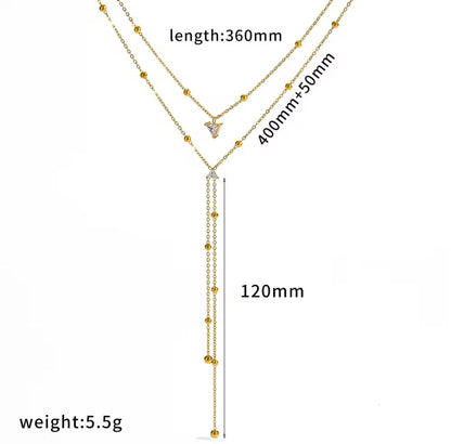 Vivi Y layered necklace