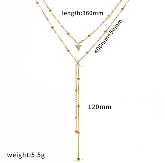 Vivi Y layered necklace