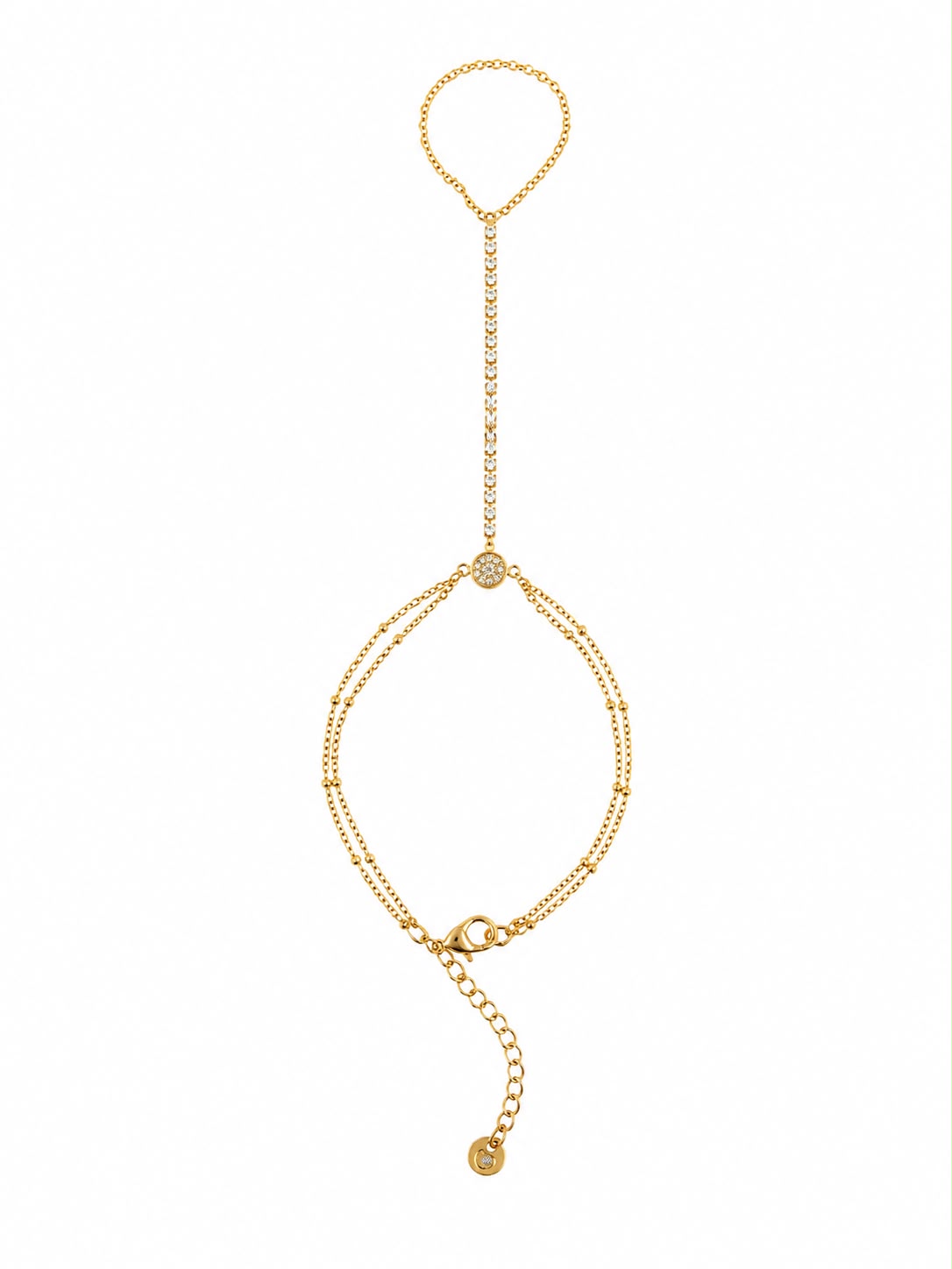 Tennis round hand chain