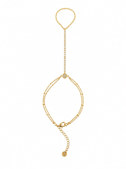 Tennis round hand chain