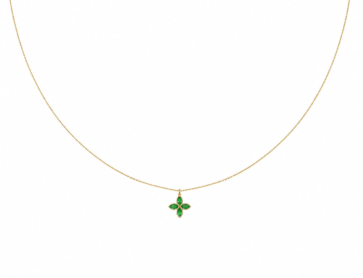 Green stone necklace
