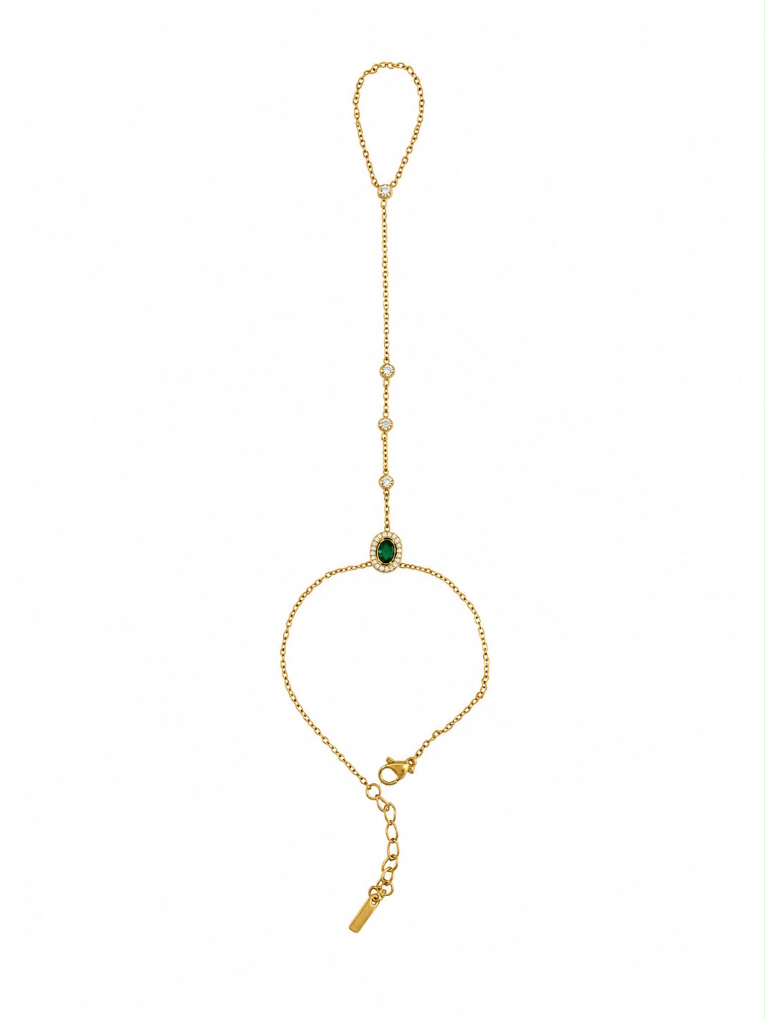 Emerald stone Hand chain