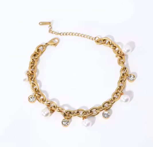Pearl stone bracelet