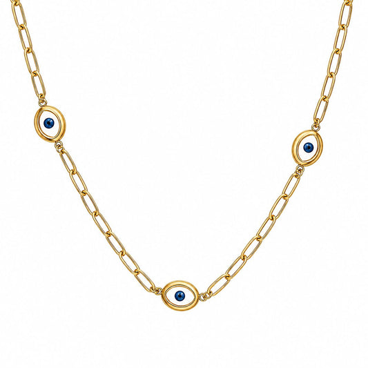 Block evil eye necklace