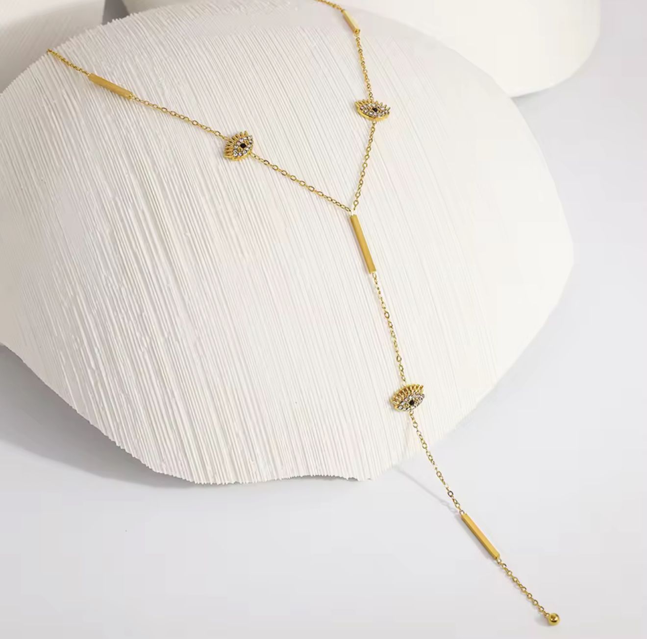 Evil eye Y necklace