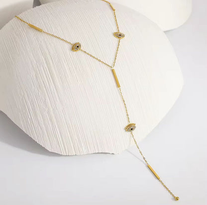 Evil eye Y necklace