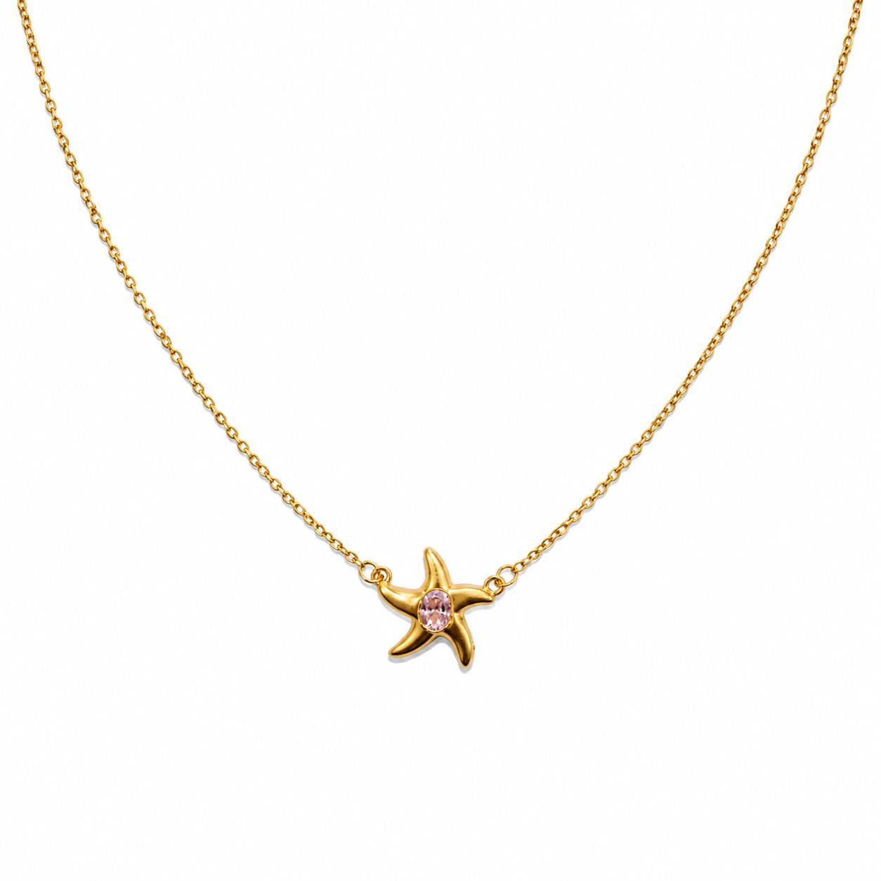 Pink sitara necklace