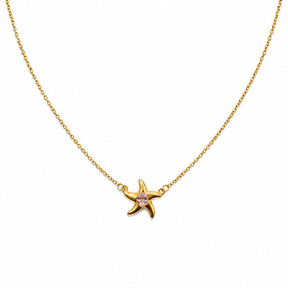 Pink sitara necklace