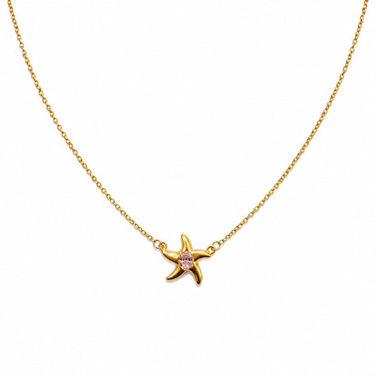 Pink sitara necklace