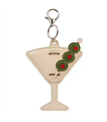 Martini sunglasses keychain