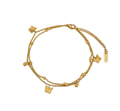 Layered butterfly bracelet