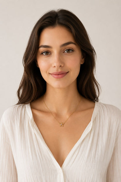 Pink sitara necklace