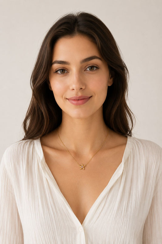 Pink sitara necklace