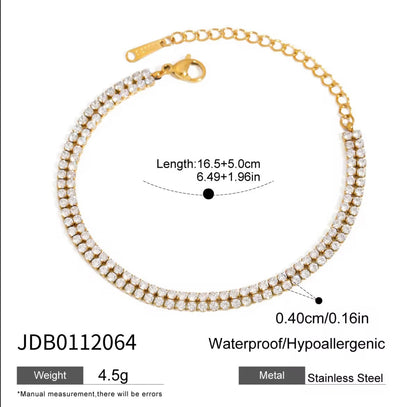 Encrusted Zircon tennis Bracelet