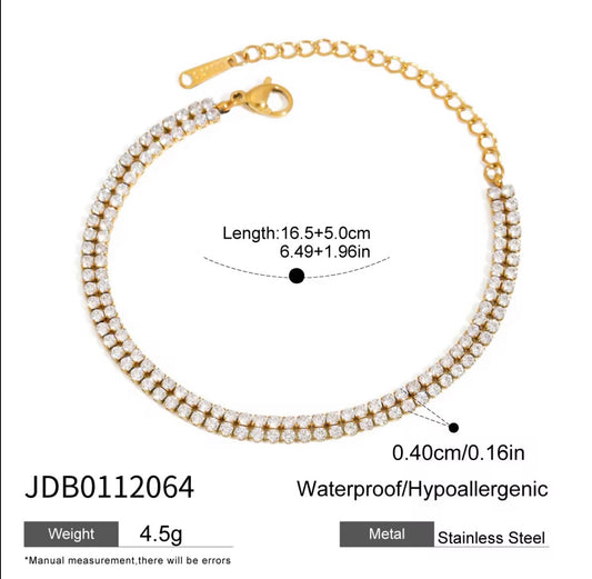 Encrusted Zircon tennis Bracelet