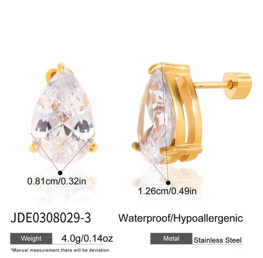 Teardrop Studs (Flat back)