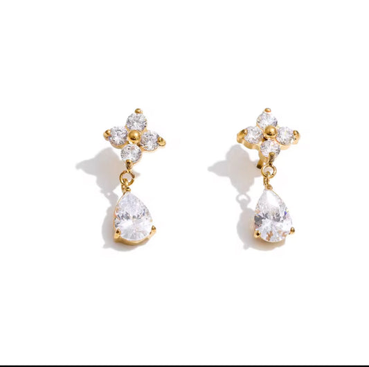Diamond pearl Earrings