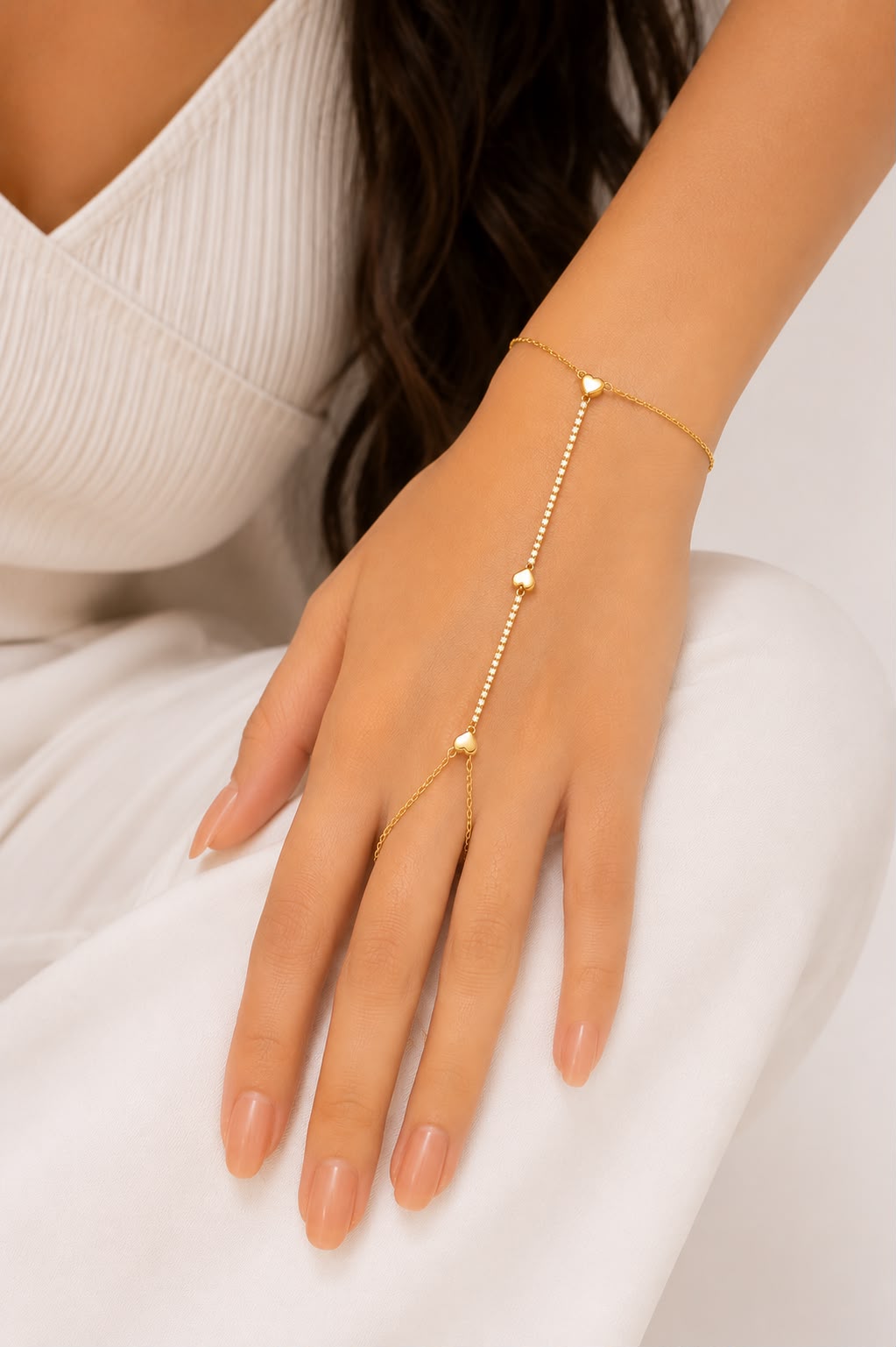 Tennis heart hand chain