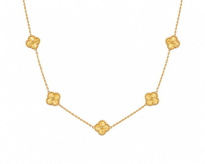 Golden clover necklace
