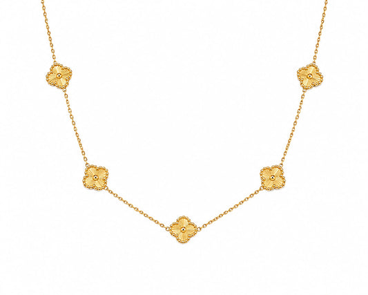 Golden clover necklace