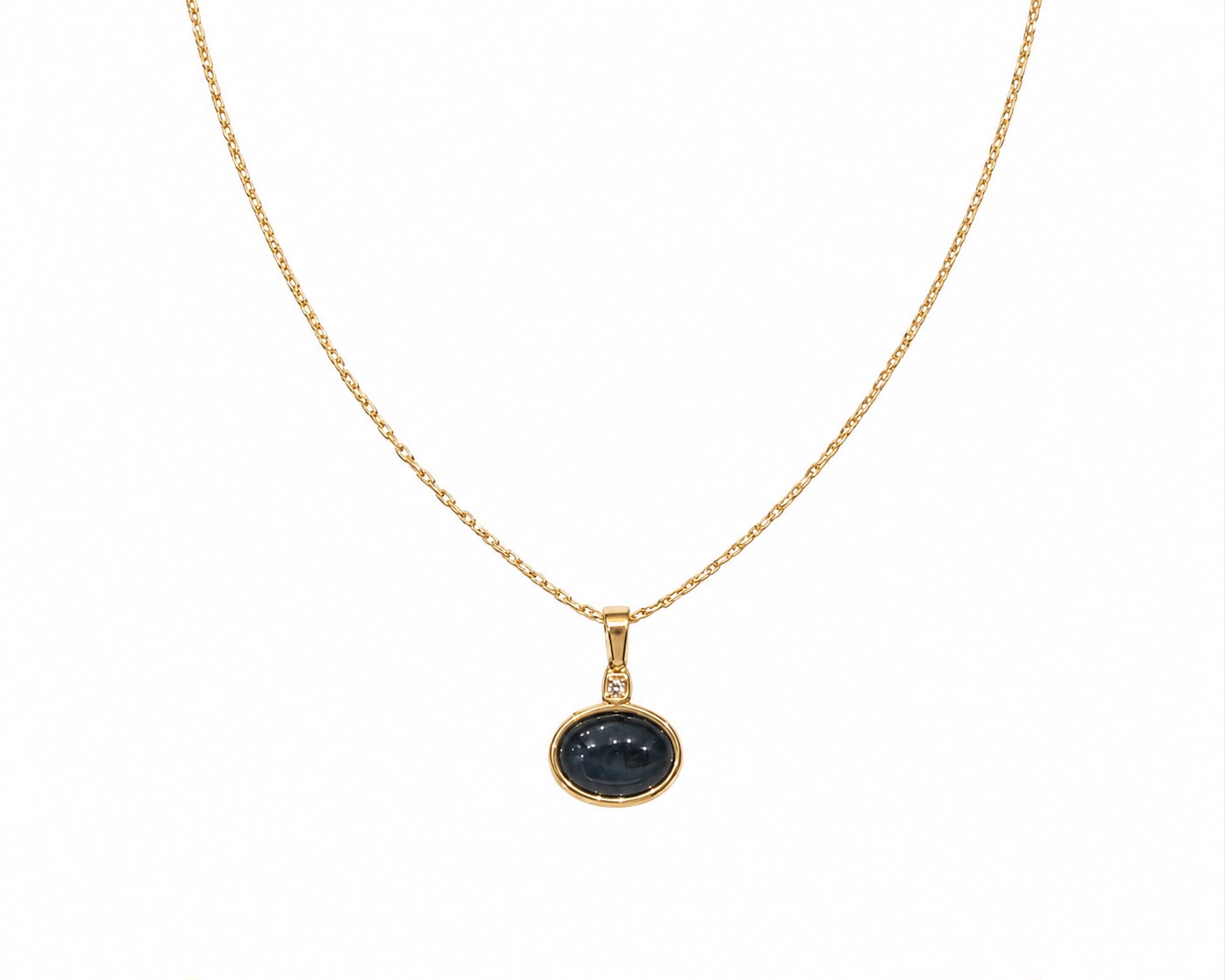 Brown gem stone necklace