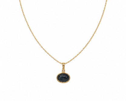 Brown gem stone necklace