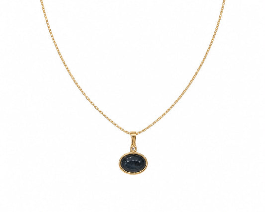 Brown gem stone necklace